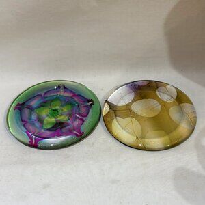 MET Metropolitan Museum of Art Louis C. Tiffany Favrile Glass Coasters Set of 2